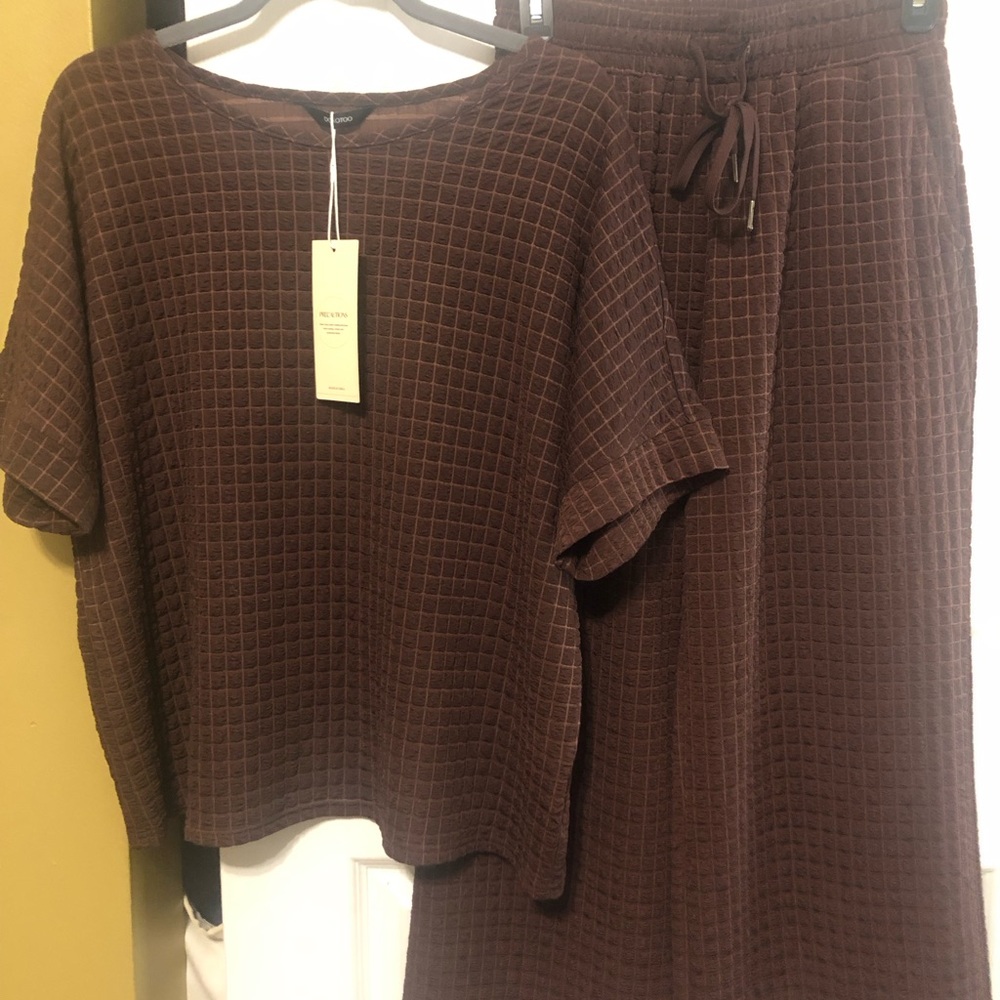 NWT Brown Women's Pants & Jumpsuit Set